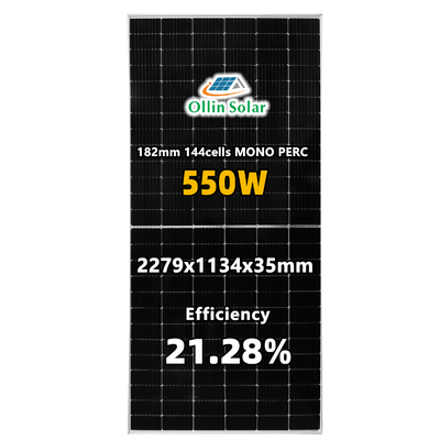 ซื้อ 36V แผงพลังงานแสงอาทิตย์ Monocrystalline กันน้ำ 540W 545W 550W online manufacture