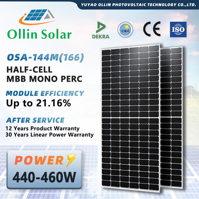 ซื้อ OLLIN Solar Half Cell Solar Panels 445W 450W 455W 460W แผงพลังงานแสงอาทิตย์ online manufacture