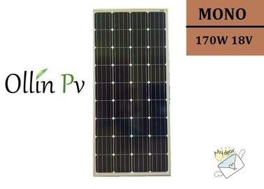 เกรด A / B Monocrystalline Silicon เซลล์แสงอาทิตย์ 170w แผงเซลล์แสงอาทิตย์อินเดีย
