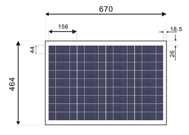 แผงเซลล์แสงอาทิตย์ 12V แผงเซลล์แสงอาทิตย์ 3.2mm ส่งสูงกระจกนิรภัยกระจกด้านหน้า